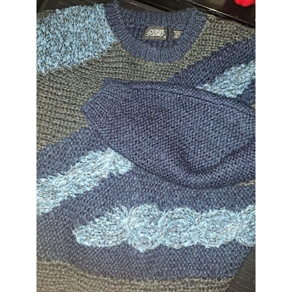 SALE! Christmas UGLY SWEATER! Street Scenes 80s Geometrics Pullover Men's MED - Picture 3 of 11